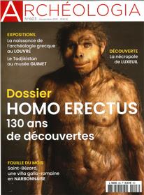 Archéologia  N° 603 - Homo Erectus - nov 2021