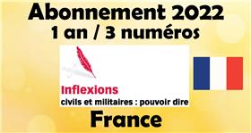 Inflexions abonnement 2022 France (3 numéros par an)