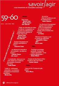 Revue Savoir/Agir n° 59-60