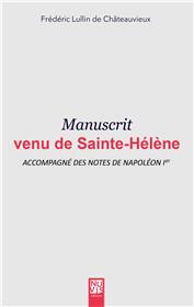 Manuscrit venu de Saint-Hélène