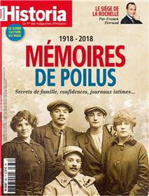 Historia mensuel N°863  Memoires des poilus - novembre 2018